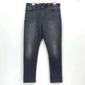 Hudson Nico Super Skinny Jeans‎ Size 31 Gray Denim Mid Rise Distressed